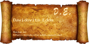 Davidovits Edda névjegykártya